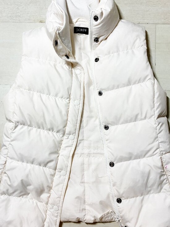 J. Crew Jackets & Blazers - J. CREW Off-White (Vanilla) Women's Down Puffer Vest Size XS